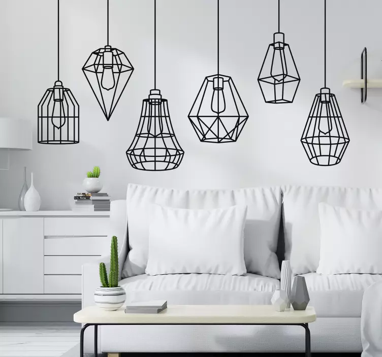 Lykt med lett silhuett objekt klistremerke - Tenstickers