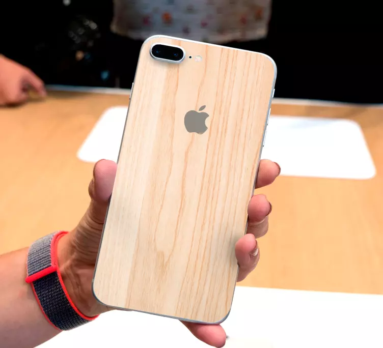 Lys brun tre tekstur iphone skin - Tenstickers