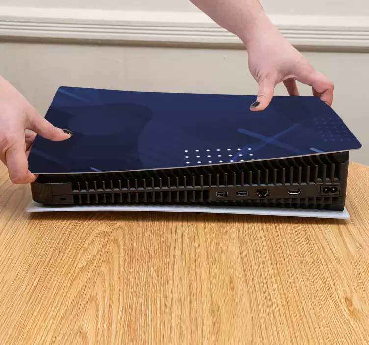 Lys og mørkeblå flekker ps5 klistremerker - Tenstickers