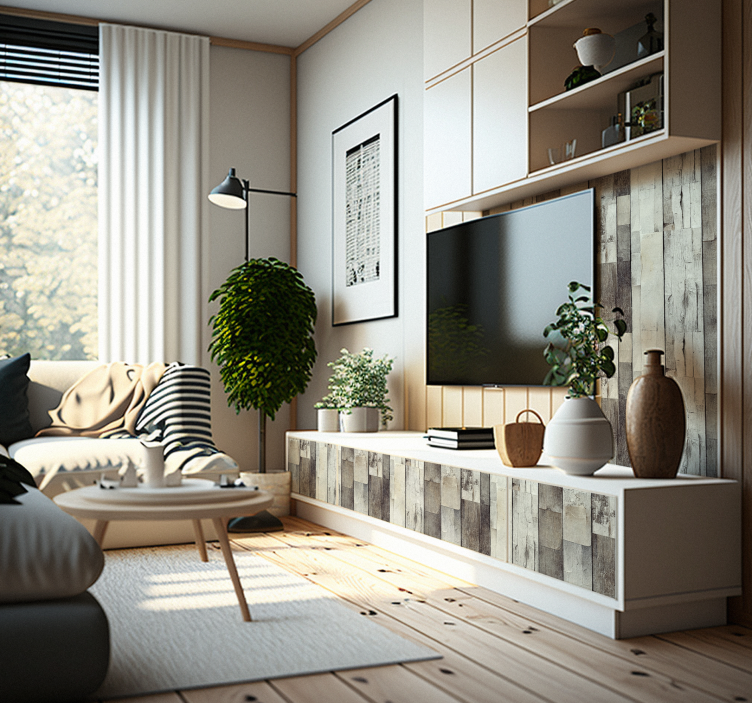 Lyse aldrende tre klistremerke møbler - Tenstickers