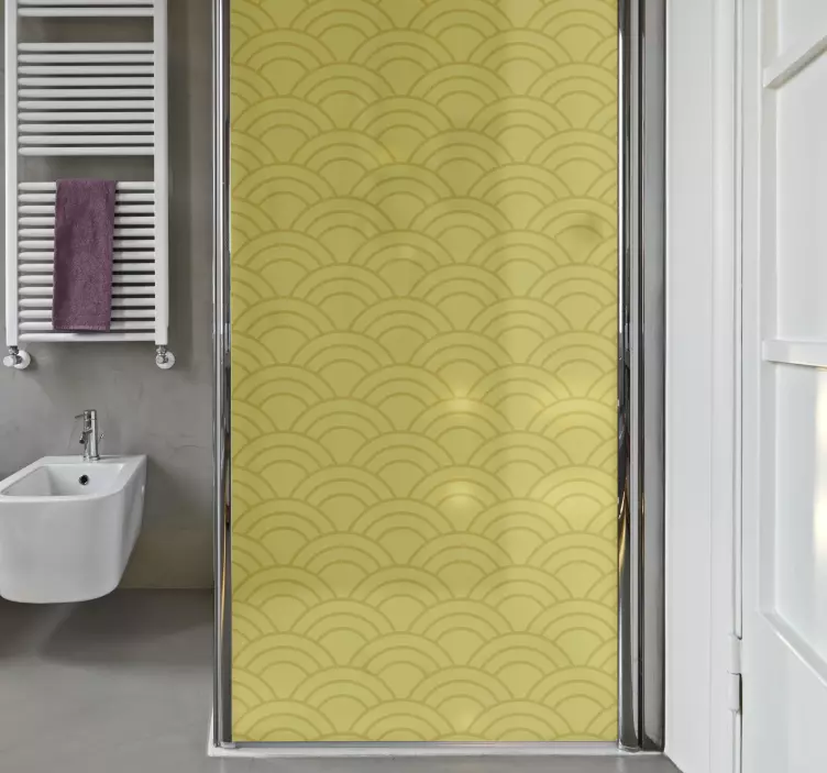 Lysende pantone mønster dusj døroverføringsbilde - Tenstickers