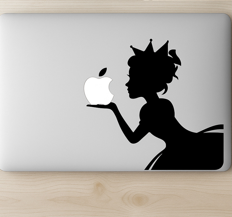 Macbook prinsesse Laptop klistremerke - Tenstickers