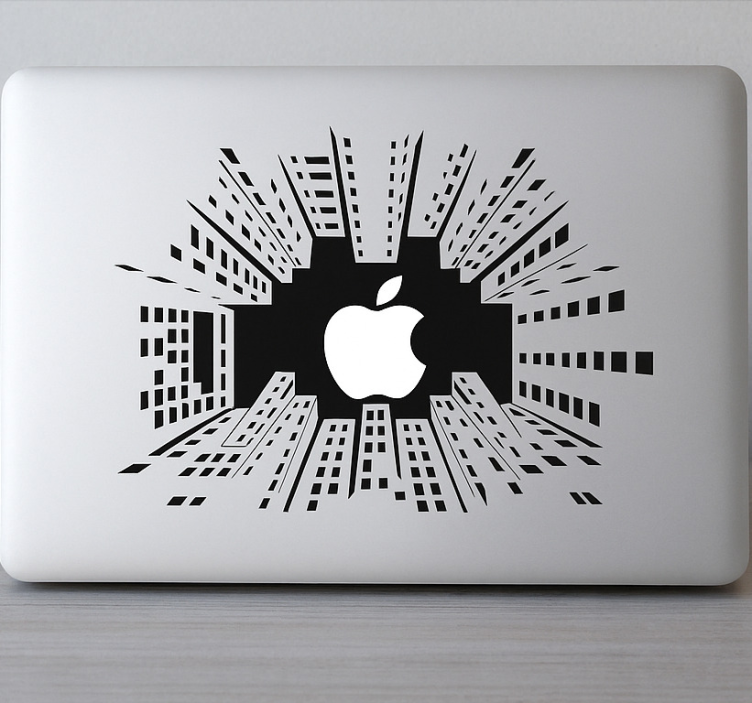 Macbook-skyskrapere Laptop klistremerke - Tenstickers