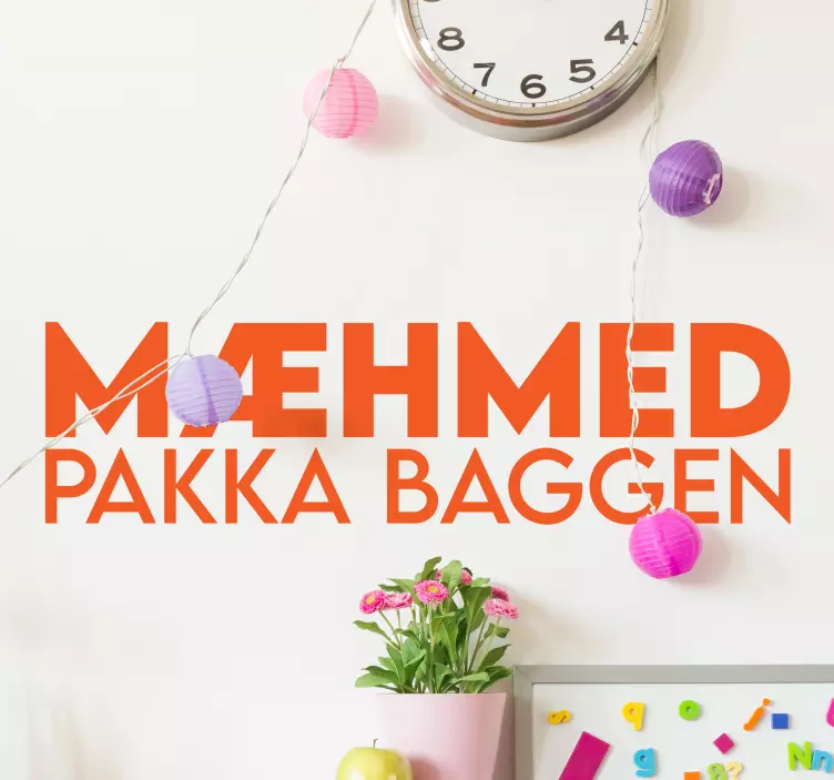 Mæhmed pakket sekken klistremerker - Tenstickers