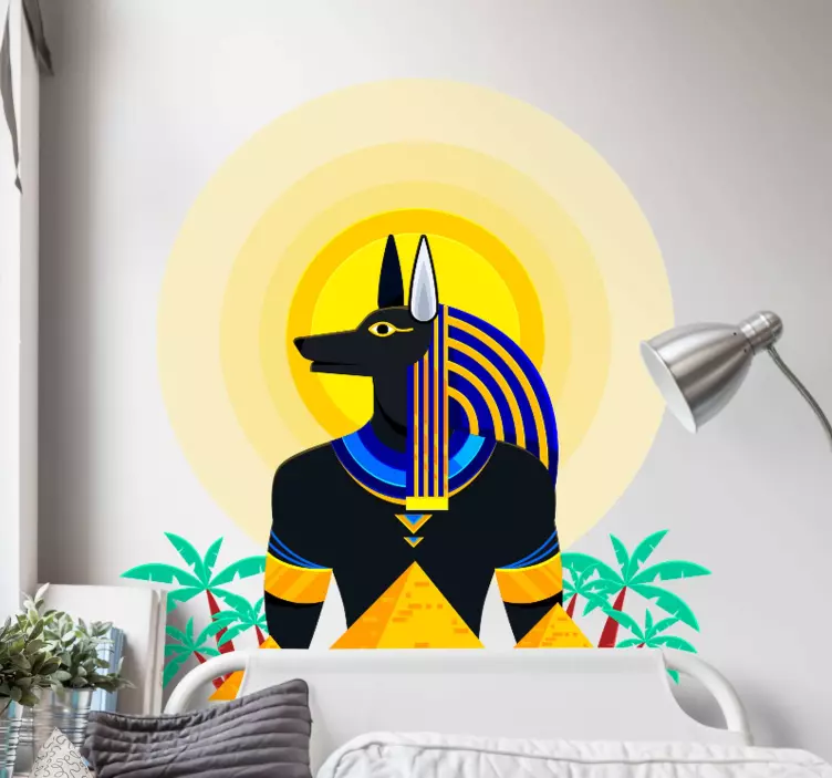 Majestetisk egyptisk anubis politikk klistremerke - Tenstickers