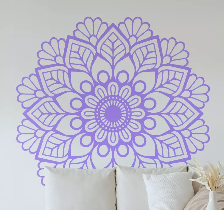 Mandala blomst for yoga blomstervegg klistremerke - Tenstickers