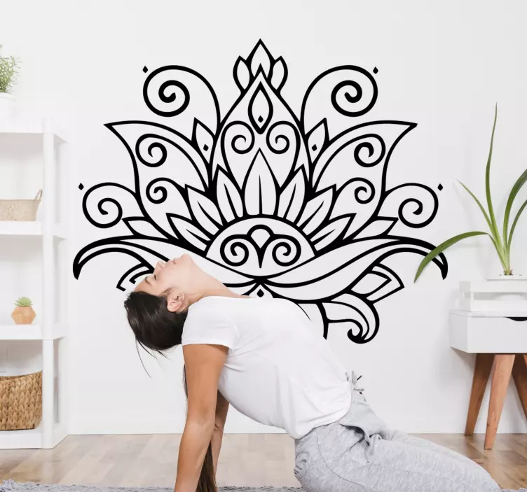 Mandala blomst vegg klistremerke - Tenstickers