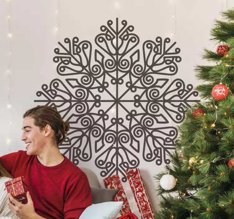 Mandala flake jul klistremerke - Tenstickers