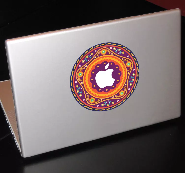 Mandala floral macbook klistremerke - Tenstickers