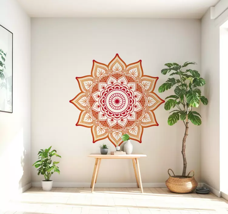Mandala solform blomstervegg-klistremerke - Tenstickers