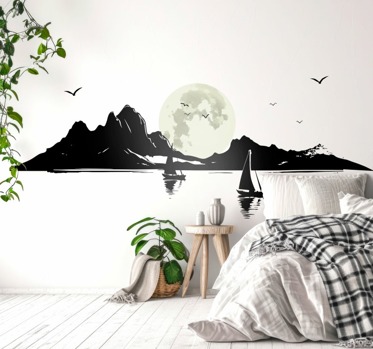 Måneskinnslandskap wallsticker - Tenstickers