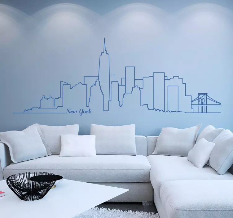 Manhattan skyline vegg klistremerke - Tenstickers