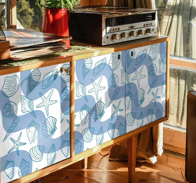 Marine skjellmønster klistremerke dyr - Tenstickers