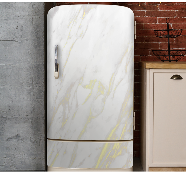 Marmor kjøleskap wrap klistremerke dyr - Tenstickers