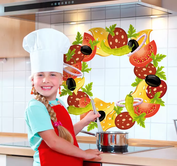 Mat krans krone dekal - Tenstickers