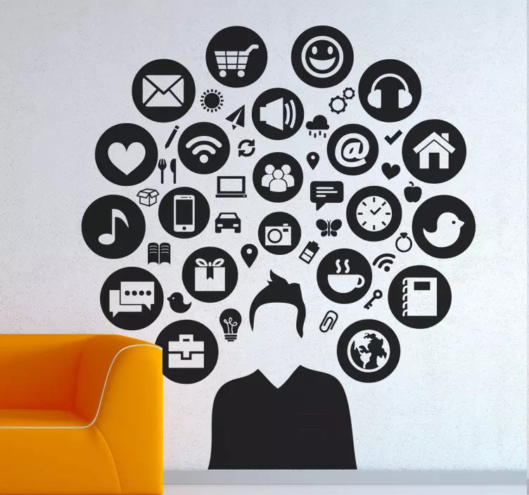 Media mann dekal - Tenstickers