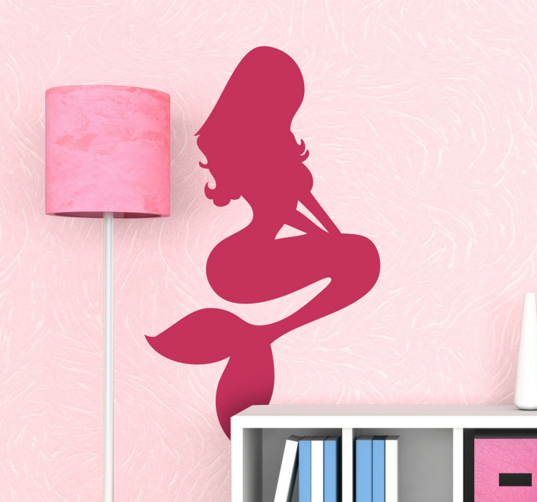 Mermaid silhouette vegg klistremerke - Tenstickers