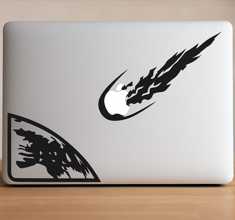 Meteornedslag på macbook Laptop klistremerke - Tenstickers