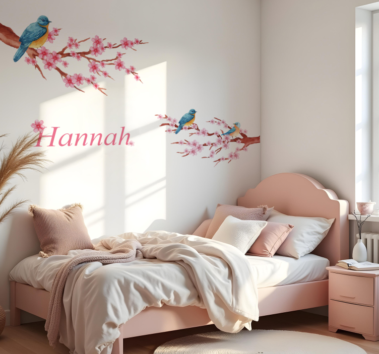 Minimalistisk fredelig blomst wallsticker - Tenstickers