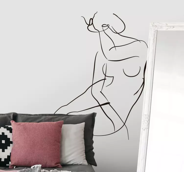 Minimalistisk kunst pintura veggklistremerke - Tenstickers