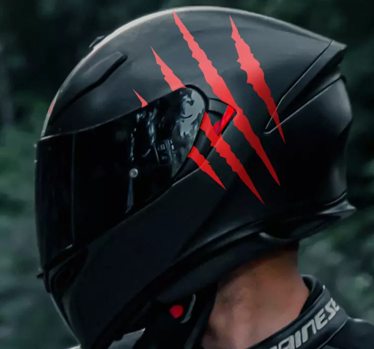 Monokrom skrapehjelm dekal til mc - Tenstickers