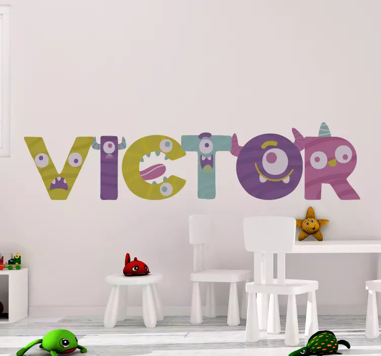 Monster font monster klistremerke - Tenstickers