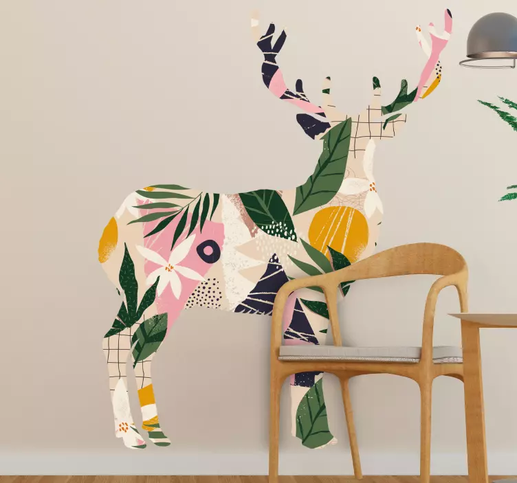 Mønster hjort dyr wallstickers - Tenstickers