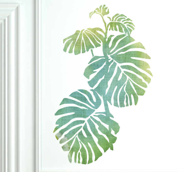 Monstera deliciosa veggmaleri - Tenstickers