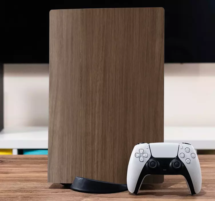 Mørk tre tekstur skin PS5 - Tenstickers