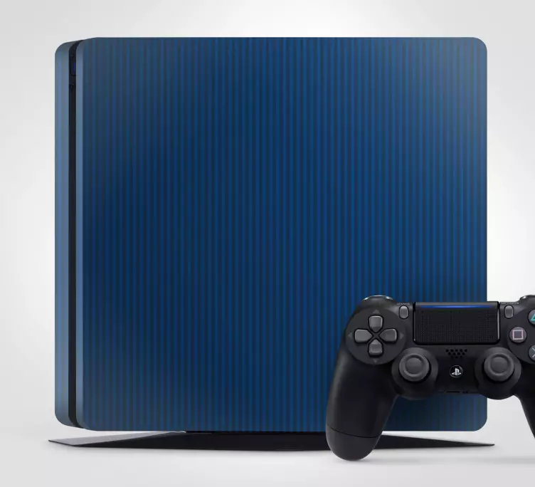 Mørkeblå farge med striper Skin PS4 - Tenstickers