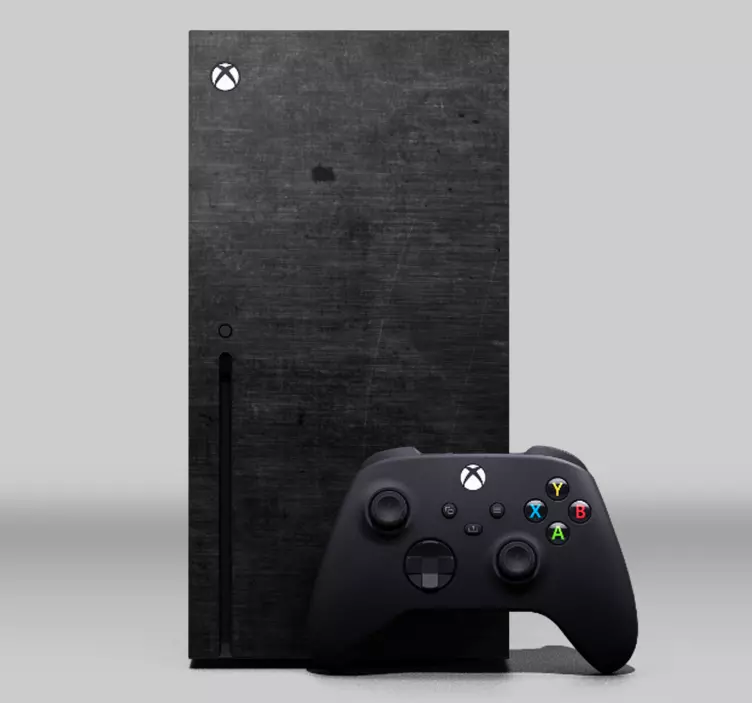 Mørkegrått børstet metall xbox skin - Tenstickers
