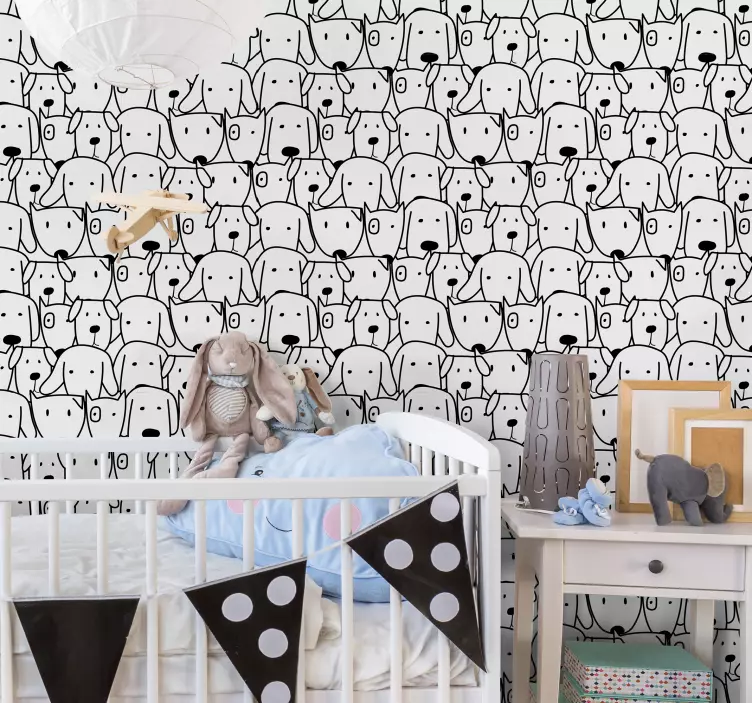 Morsomme hunder veggmaleri - Tenstickers