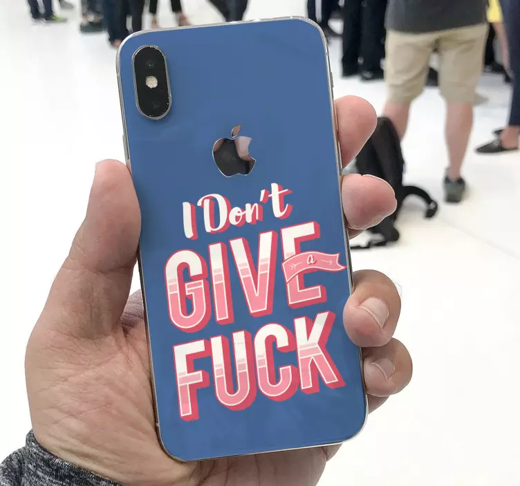 Morsomt jeg bryr meg ikke om sitat iphone sticker - Tenstickers