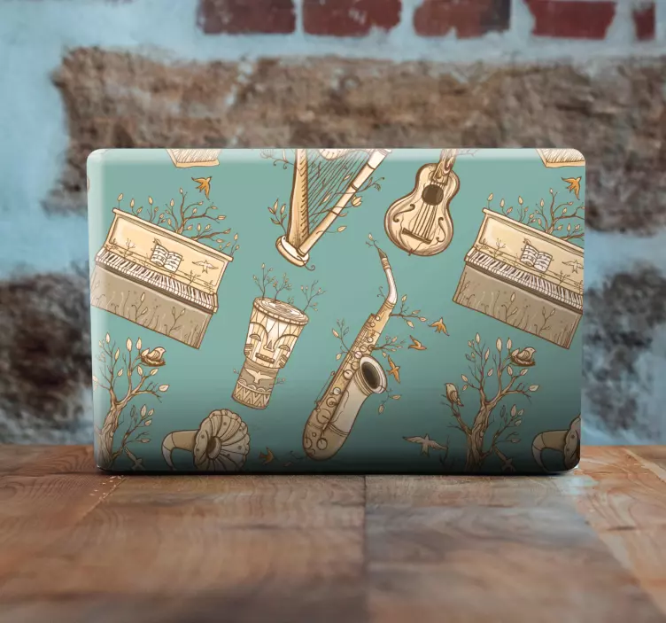 Motiv for musikkinstrumenter bærbar klistremerke - Tenstickers