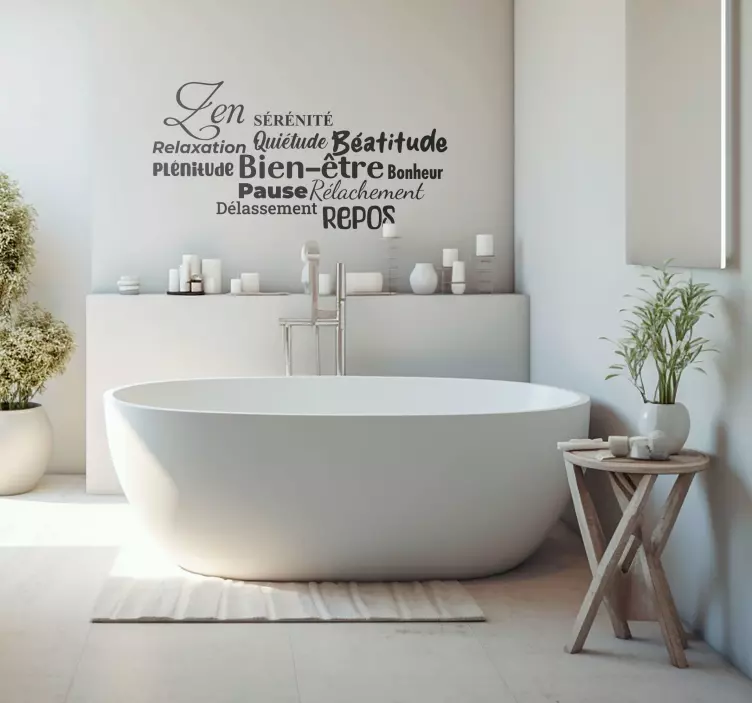 mots bonheur de bain klistremerke dyr - Tenstickers