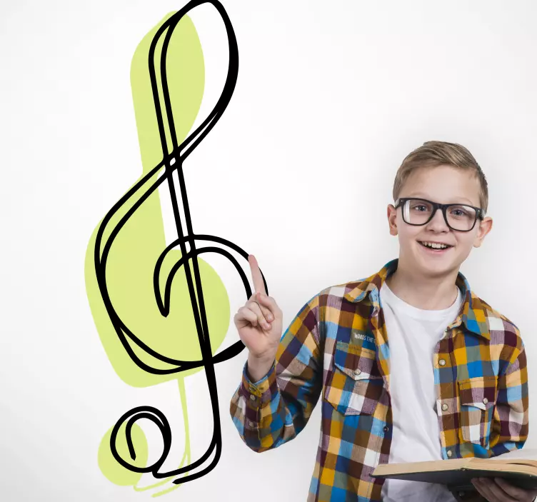 Musikalsk notasjonsaksent klistremerke dyr - Tenstickers