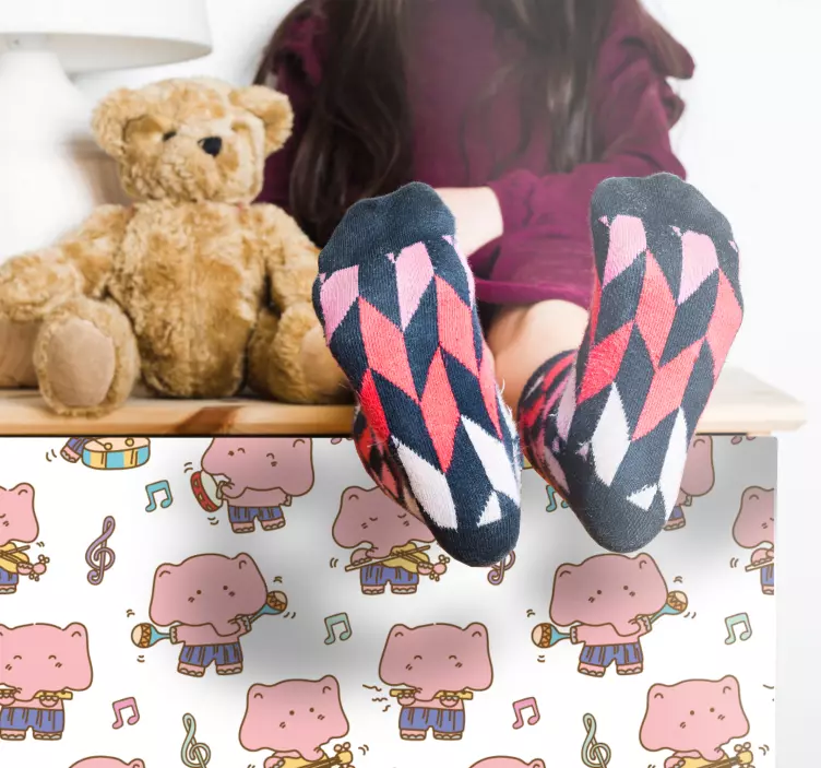 Musikalske tegneseriefigurer klistremerke for barn - Tenstickers