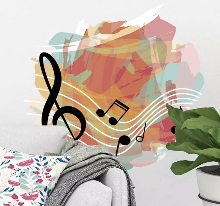 Musiker musikalsk veggklistremerke - Tenstickers