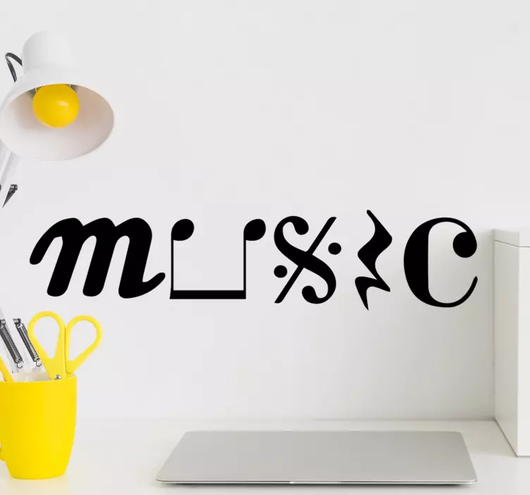 Musikk i symboler musikalsk veggklistremerke - Tenstickers