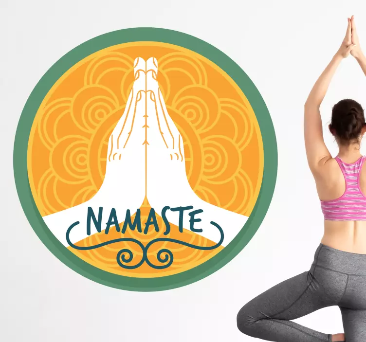 Namaste oransje wallstickers - Tenstickers