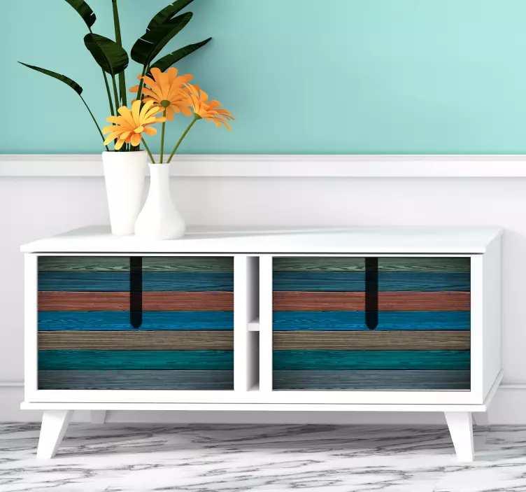 Møbler klistremerke av naturlig tretekstur - Tenstickers