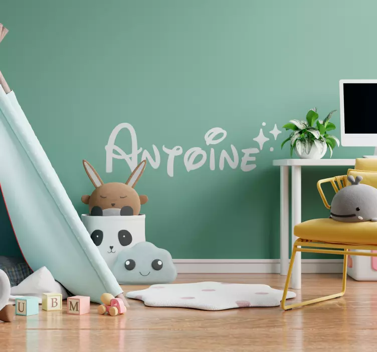 Navn med stjerner wallsticker barnerom - Tenstickers