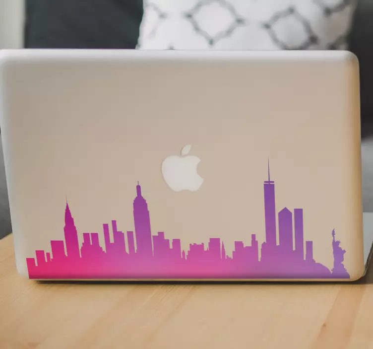 New york skyline laptop sticker - Tenstickers