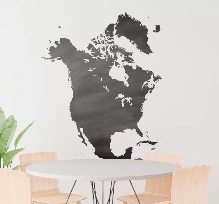 Nord-amerika skriv på klistremerke - Tenstickers