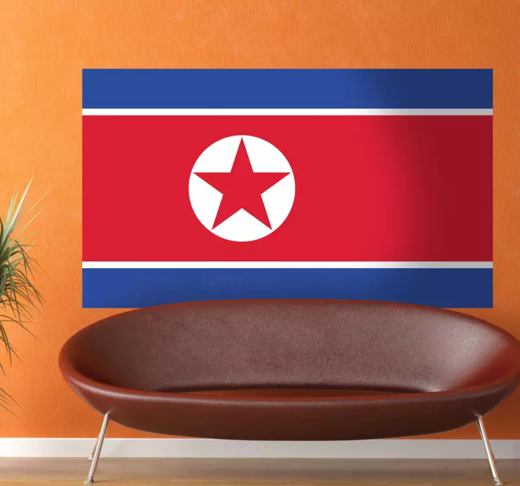 Nord-korea flagg klistremerke - Tenstickers