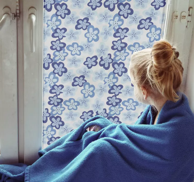 Nordisk blomstermønster klistremerker til vindu - Tenstickers