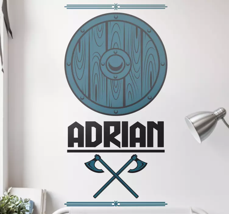 Nordisk vikingskjold personlig klistremerke - Tenstickers