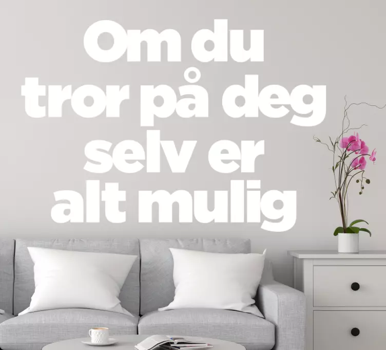 Norsk motivasjonstekst personlig vekst klistremerker - Tenstickers