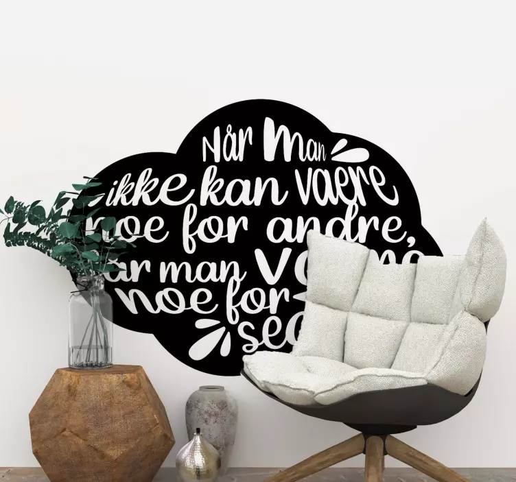 Norsk sitat være deg selv wallstickers - Tenstickers