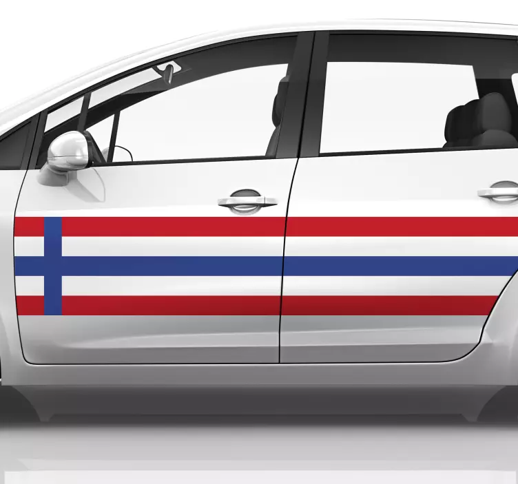 Norske farger flagg klistremerke bil - Tenstickers